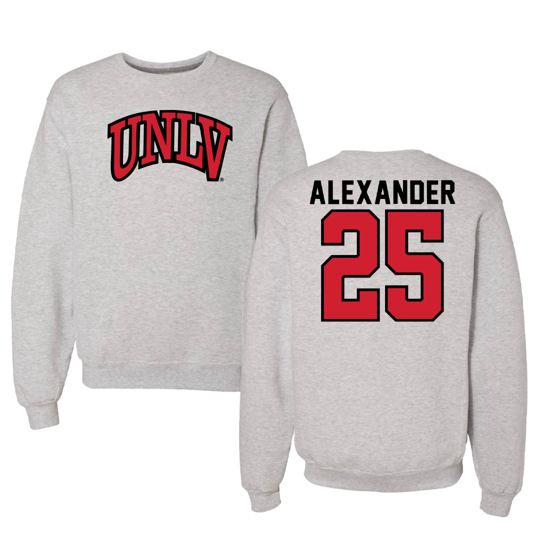 University of Nevada-Las Vegas Basketball Gray Crewneck - #25 Aaliyah Alexander