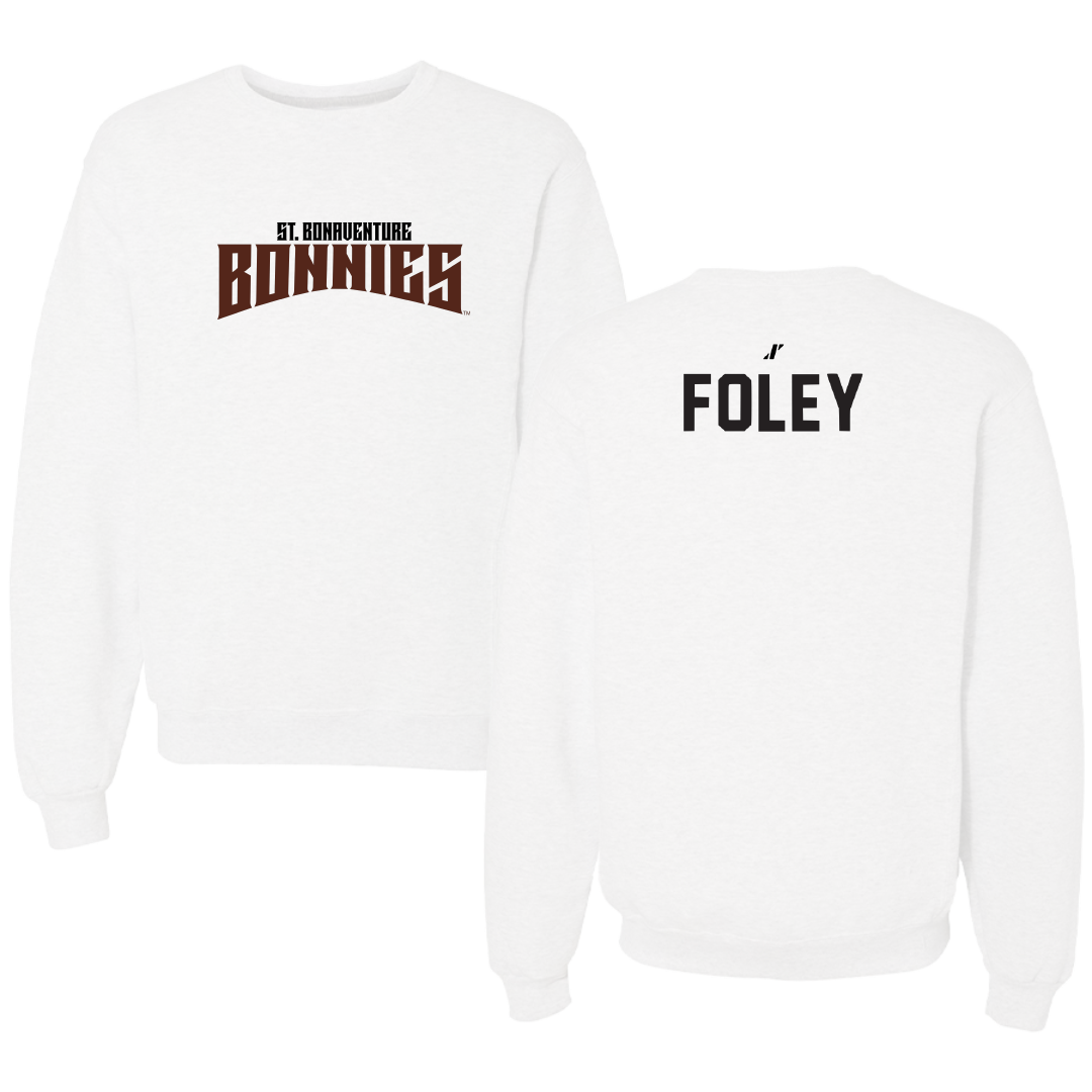 St. Bonaventure University Swimming & Diving White Classic Crewneck - Rylie Foley