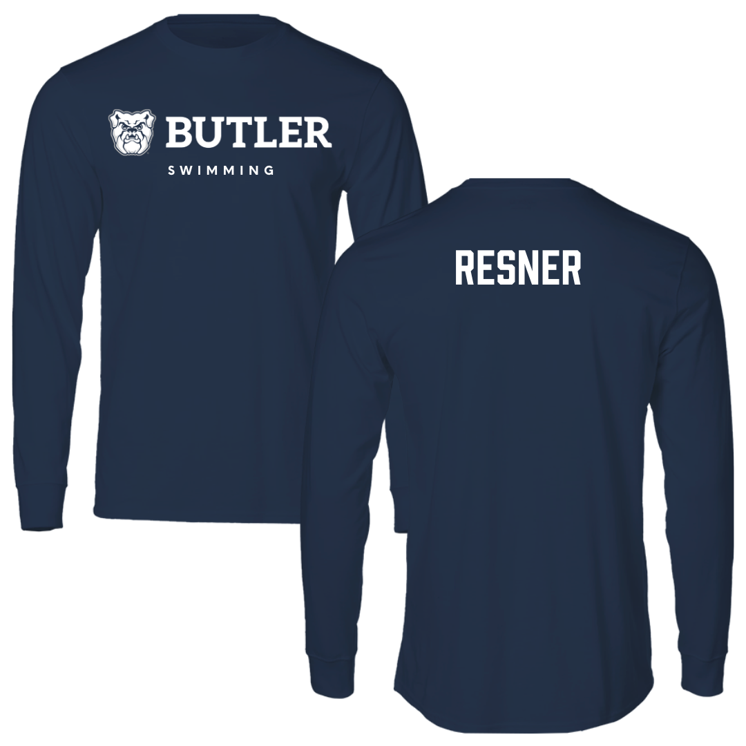 Butler University Swimming & Diving Navy Performance Long Sleeve - Sophia Resner