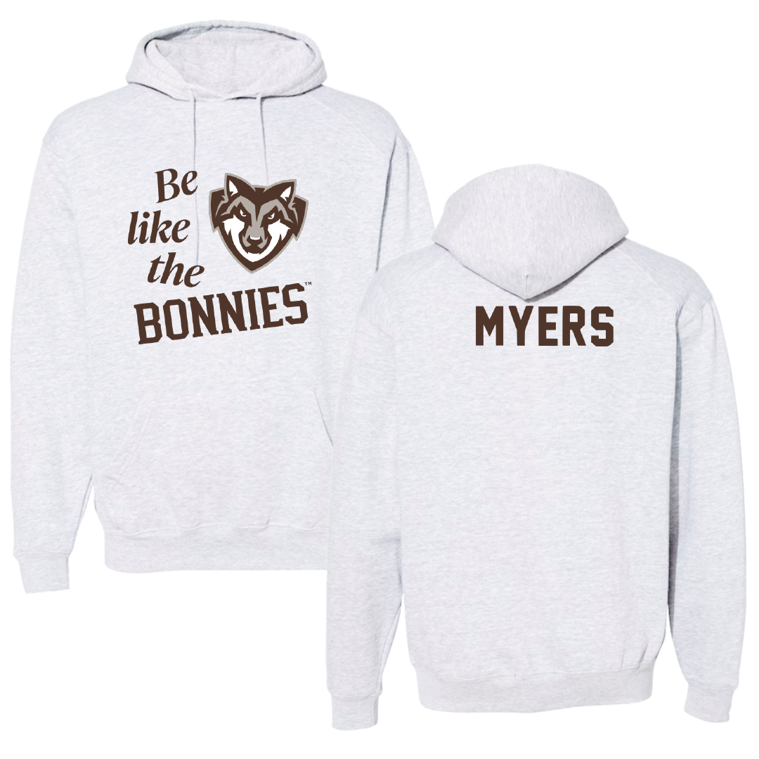 St. Bonaventure University Swimming & Diving Light Gray Be Like Us Hoodie - Halle Myers