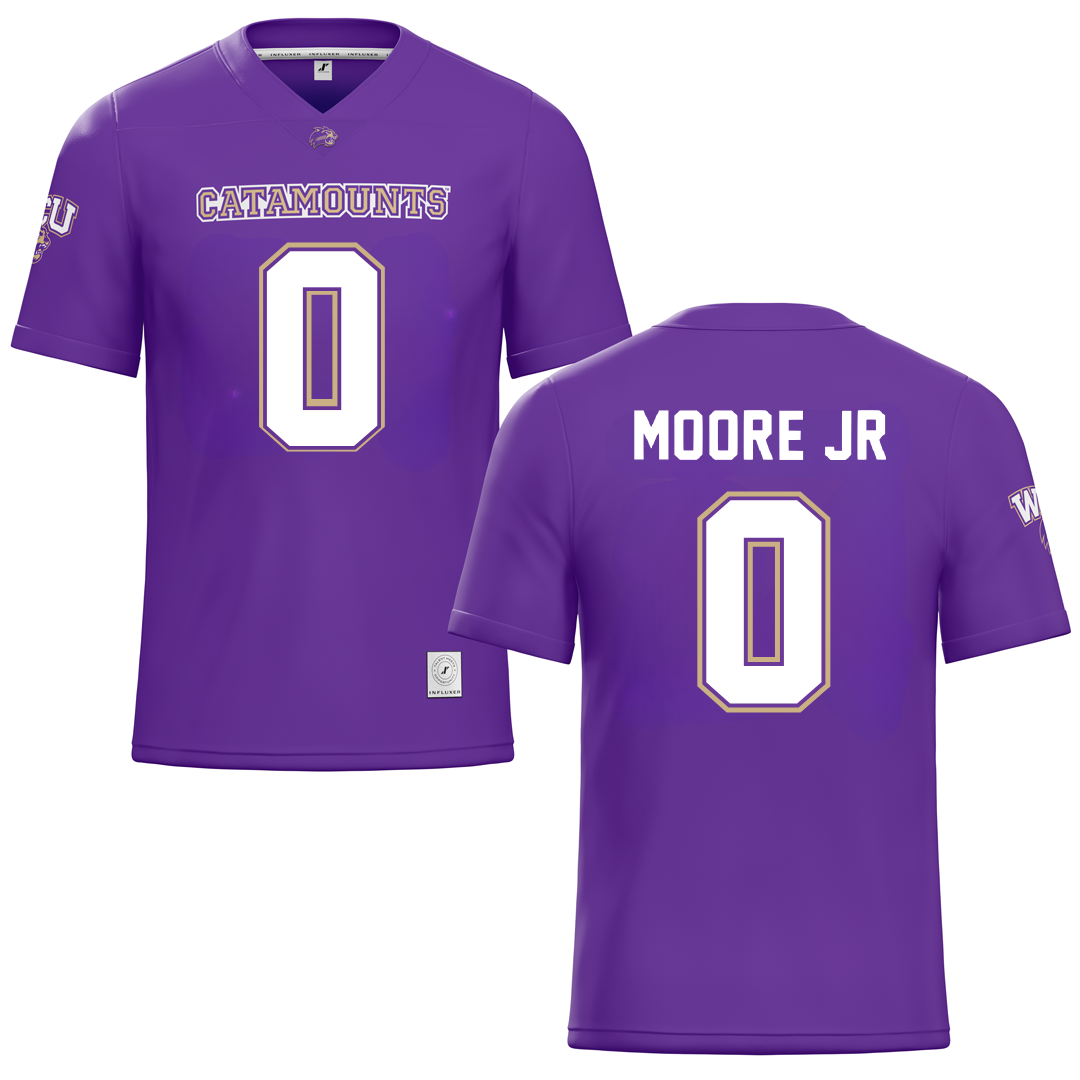 Western Carolina University Purple Football Jersey - #0 Ken Moore Jr