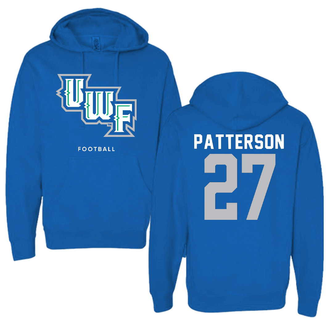 University of West Florida Football Blue Hoodie - #27 Tyler Patterson