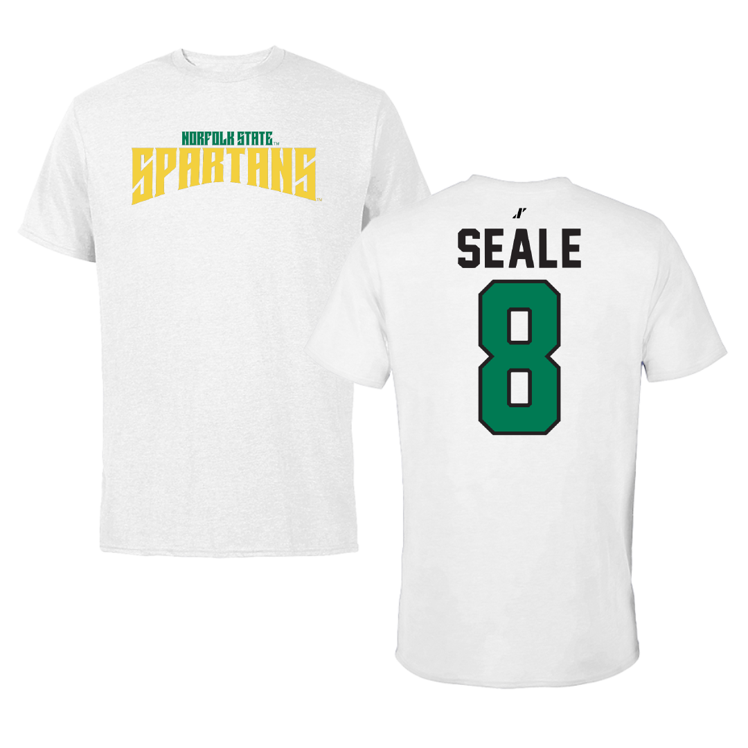Norfolk State University Volleyball White Classic Tee - #8 Shonte Seale