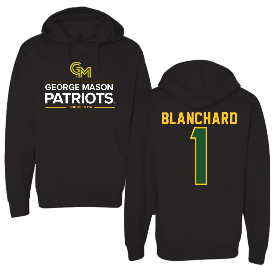 George Mason University Baseball Black General Hoodie - #1 Evan Blanchard