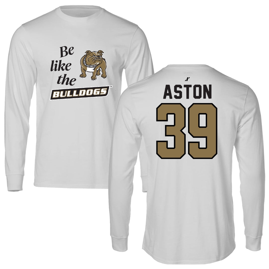 Bryant University Football Light Gray Be Like Us Long Sleeve - #39 Chase Aston