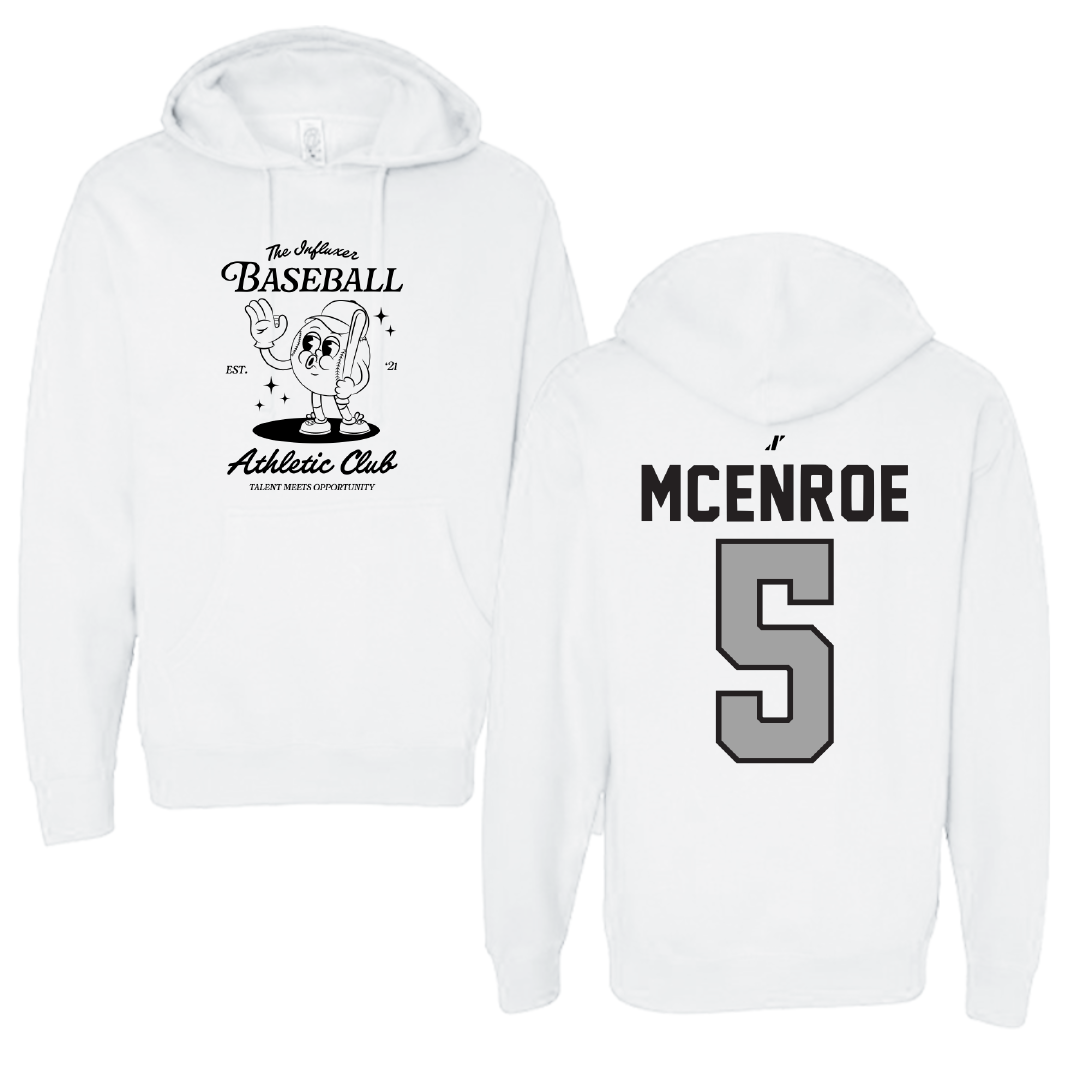 Baseball White Influxer Athletic Club Hoodie - #5 Tucker McEnroe
