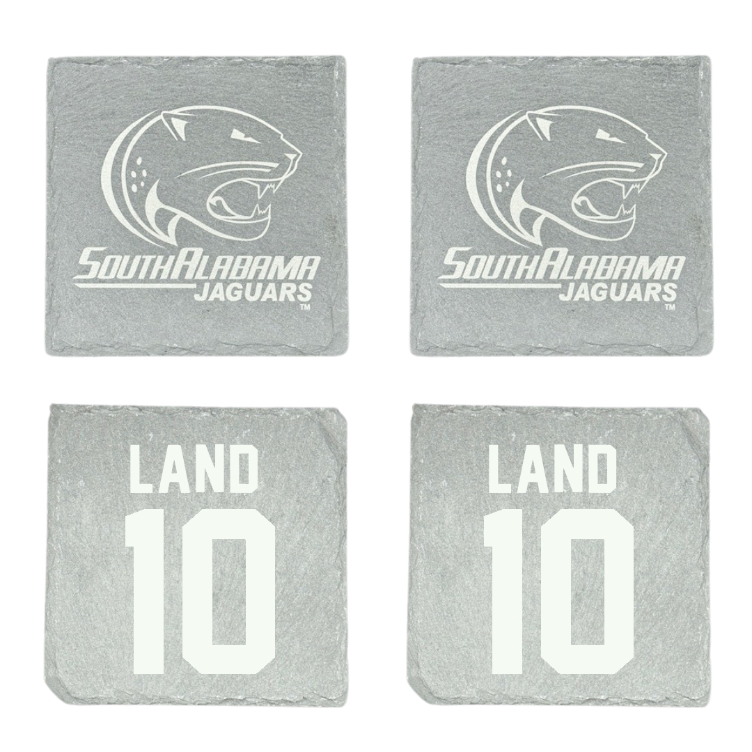 University of South Alabama Basketball Stone Coaster (4 Pack)  - #10 Maxwell Land