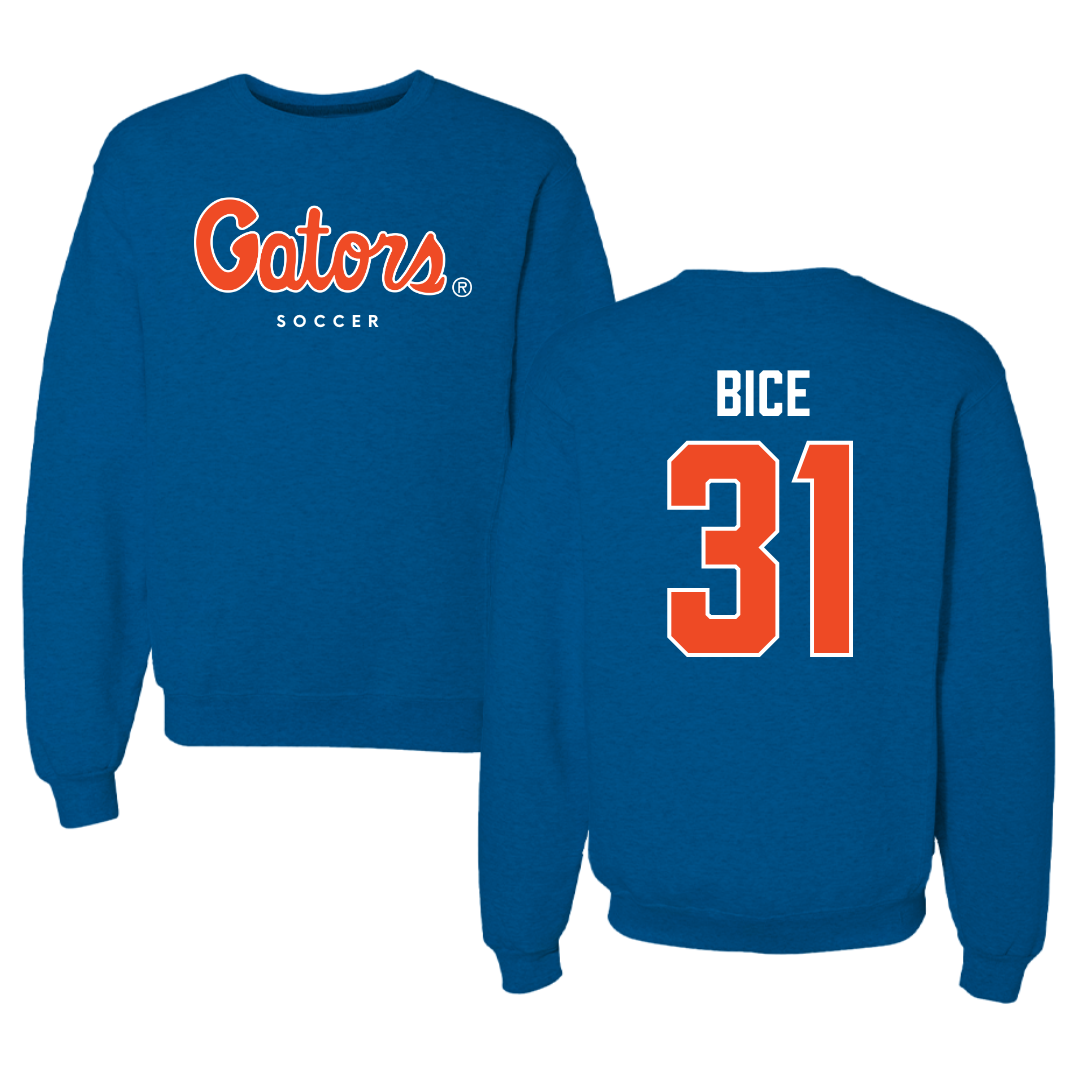 University of Florida Soccer Royal Blue Crewneck - #31 Paris Bice