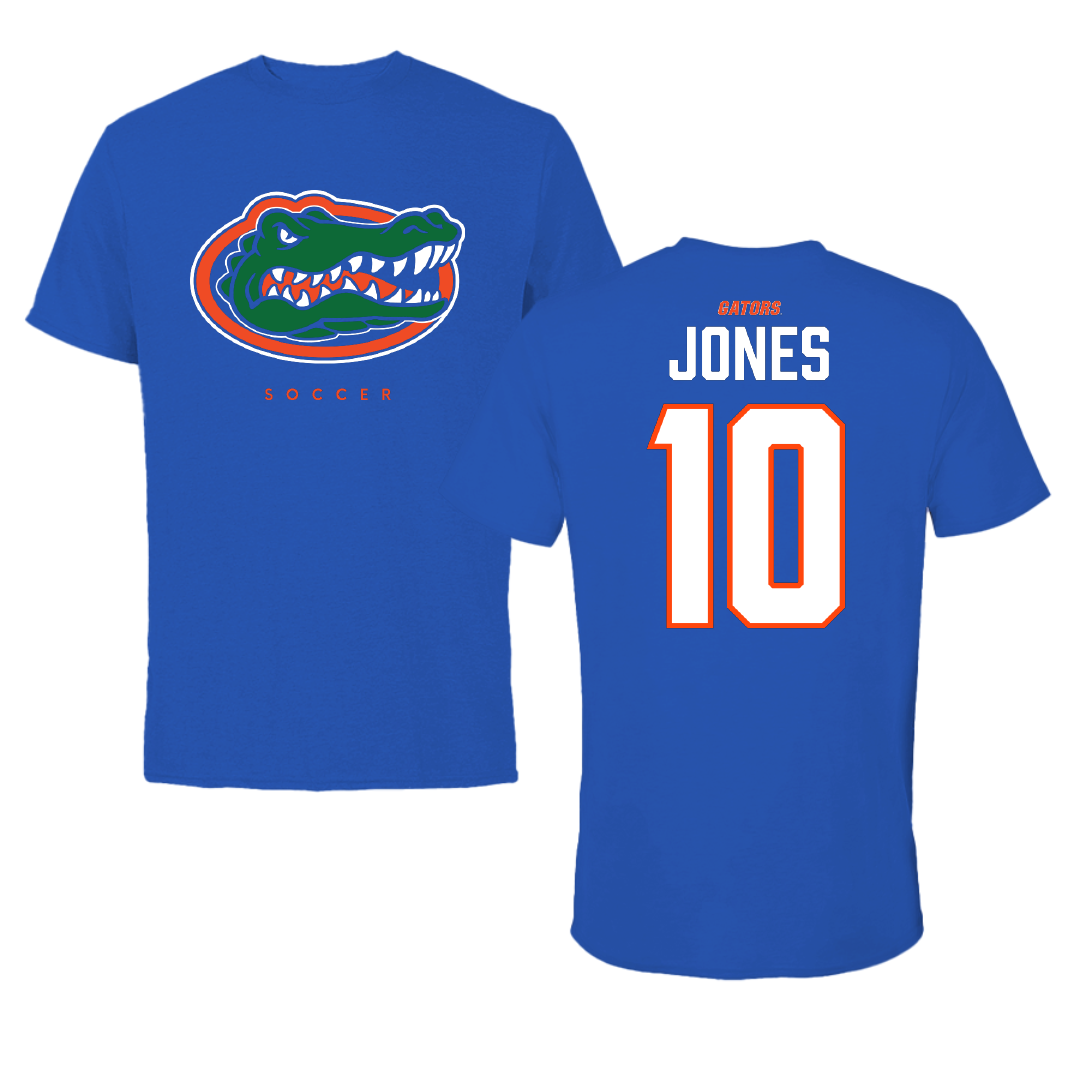 University of Florida Soccer Blue Tee - #10 Madison Jones