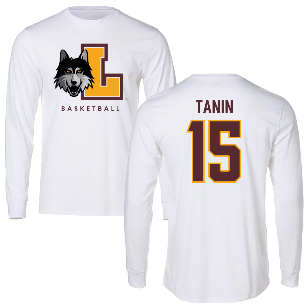 Loyola University-Chicago Basketball White Mascot Long Sleeve - #15 Sitori Tanin