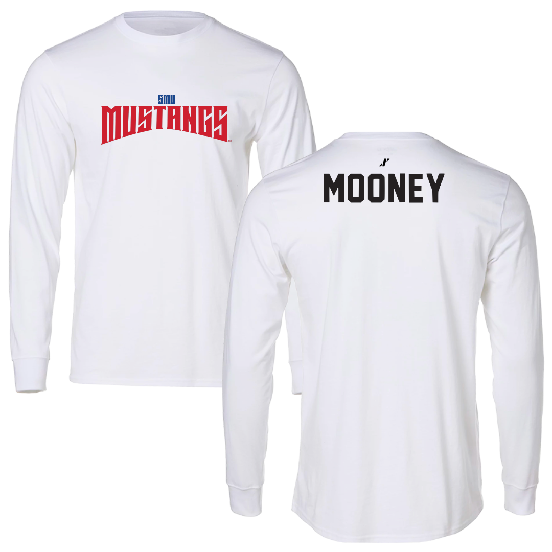 Southern Methodist University Equestrian White Classic Performance Long Sleeve - Aedan Mooney