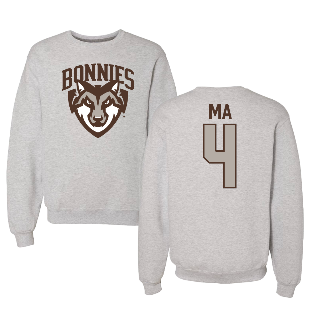 St. Bonaventure University Soccer Gray Crewneck - #4 Lilly Ma