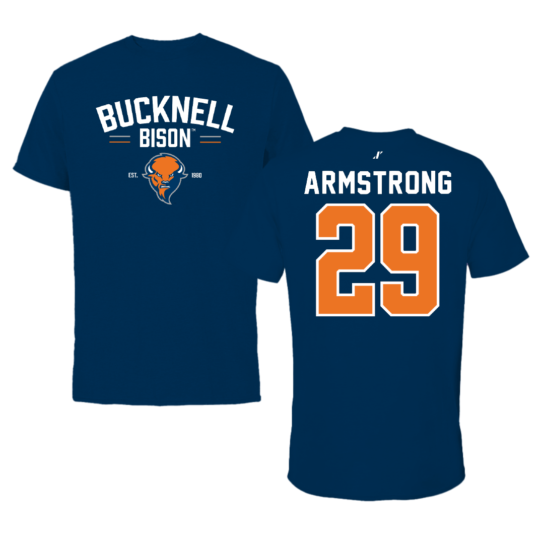 Bucknell University Lacrosse Navy General Performance Tee - #29 Thomas Armstrong