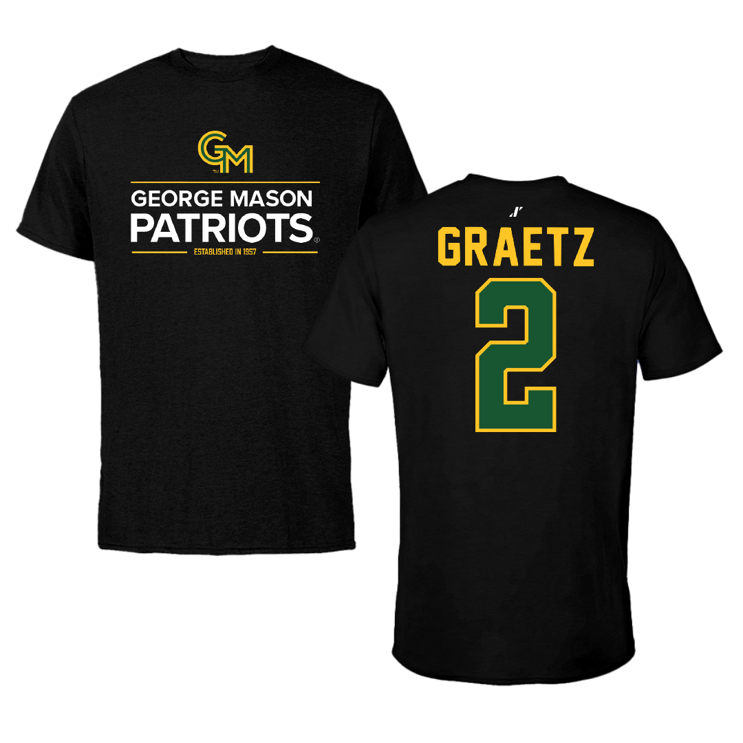 George Mason University Volleyball Black General Tee - #2 Haley Graetz