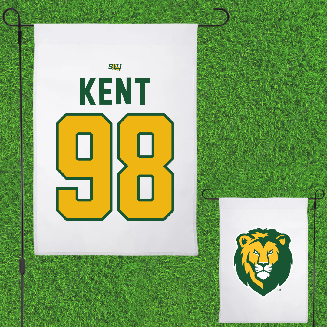 Southeastern Louisiana University Football White Garden Flag - #98 Austin Kent