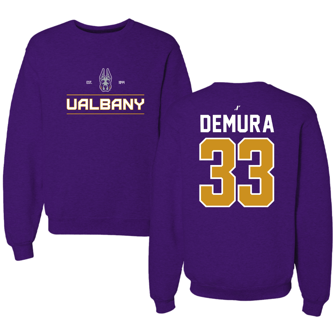 University at Albany Soccer Purple General Crewneck - #33 Sophia DeMura