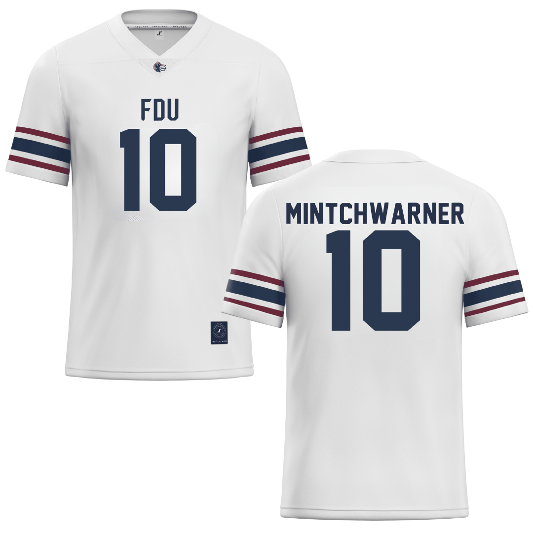 Fairleigh Dickinson University-Metropolitan Campus White Lacrosse Jersey - #10 Lane Mintchwarner