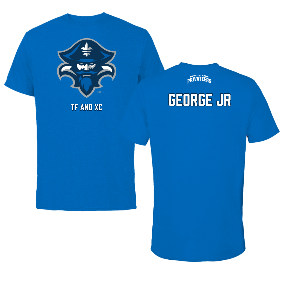 University of New Orleans TF and XC Blue Mascot Tee - Darryl George Jr