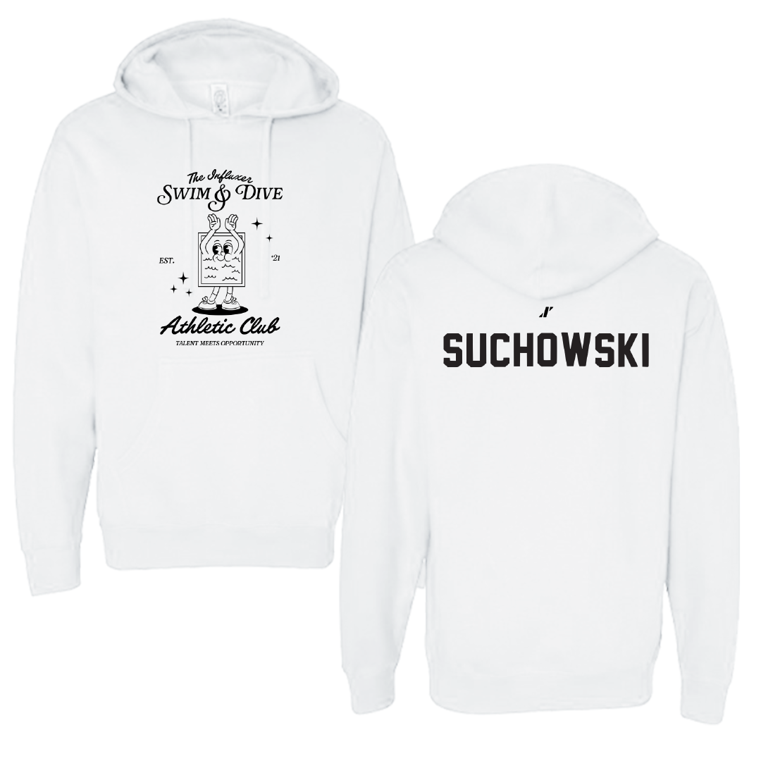 Swimming & Diving White Influxer Athletic Club Hoodie - Jake Suchowski