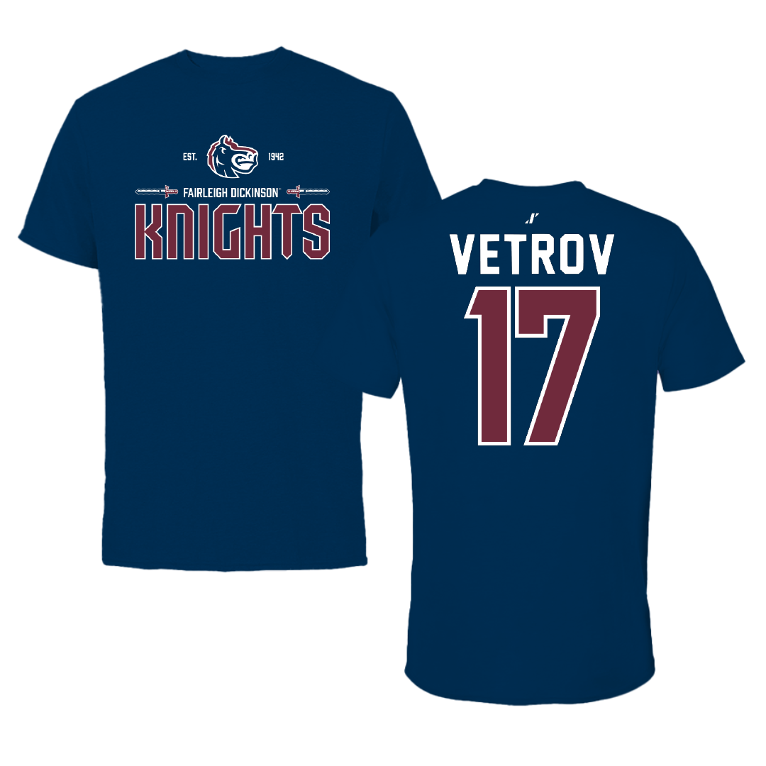 Fairleigh Dickinson University-Metropolitan Campus Volleyball Navy General Performance Tee - #17 Artem Vetrov