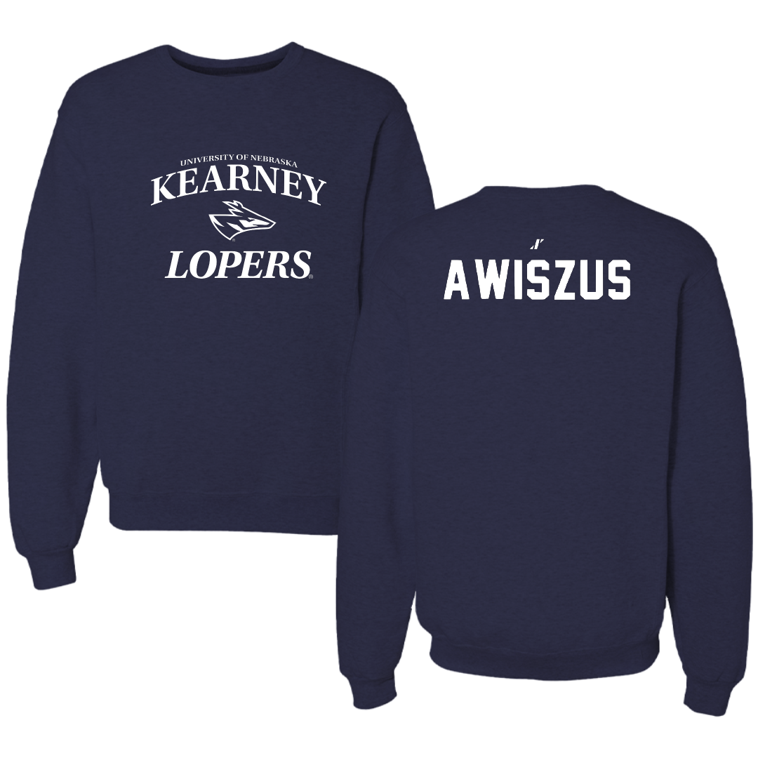 University of Nebraska at Kearney Wrestling Navy General Crewneck - Jacob Awiszus