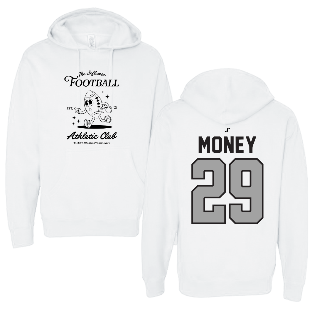Football White Influxer Athletic Club Hoodie - #29 Brett Money