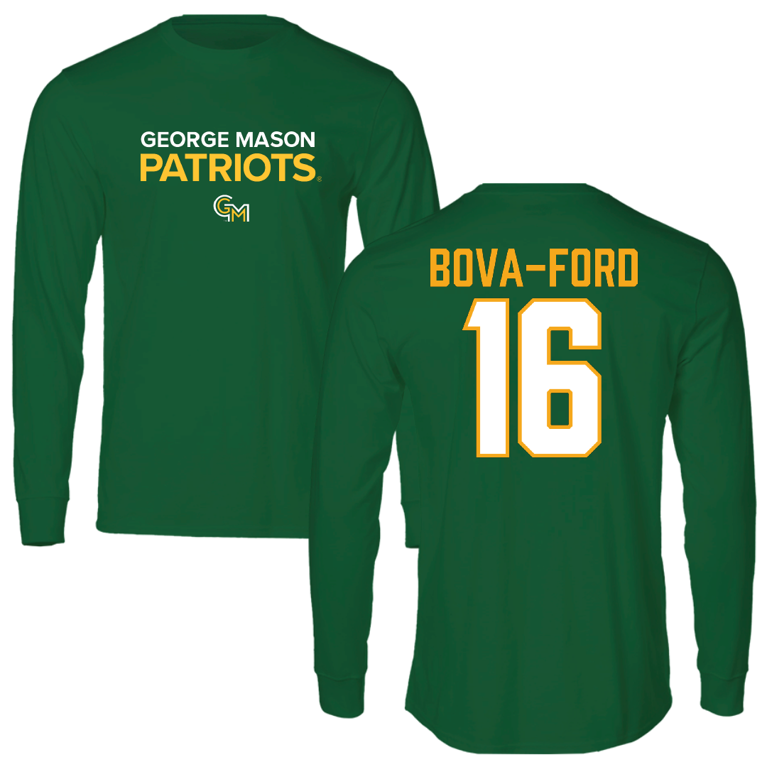 George Mason University Volleyball Green Long Sleeve - #16 Damiana Bova-Ford
