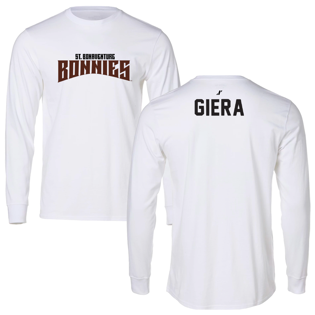 St. Bonaventure University Swimming & Diving White Classic Performance Long Sleeve - Ben Giera