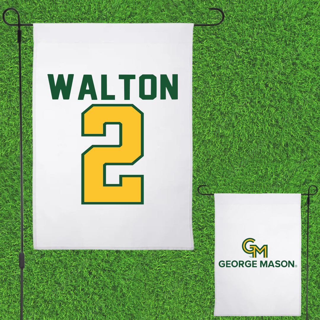 George Mason University Basketball White Garden Flag - #2 Zahirah Walton