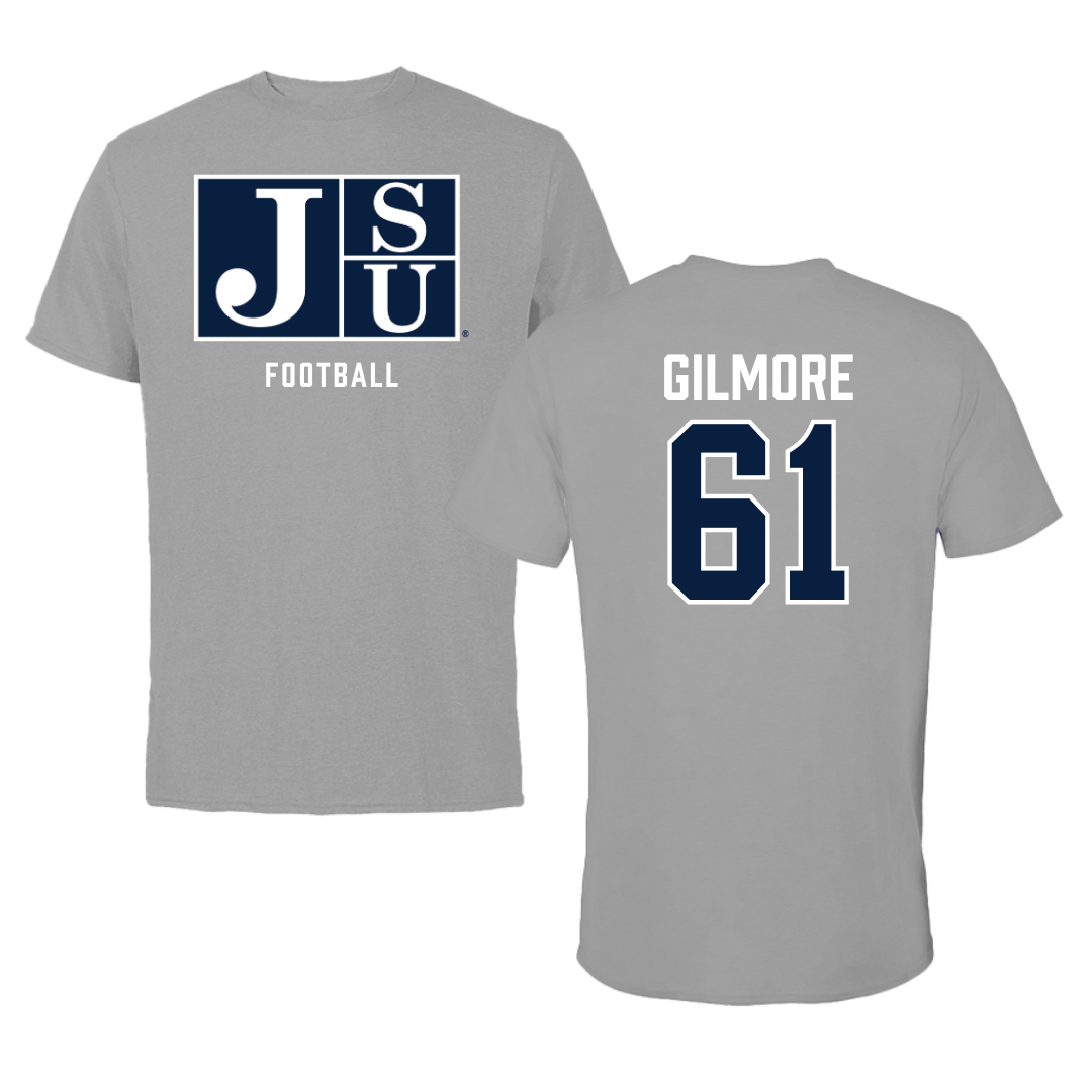 Jackson State University Football Gray Tee - #61 Zyon Gilmore