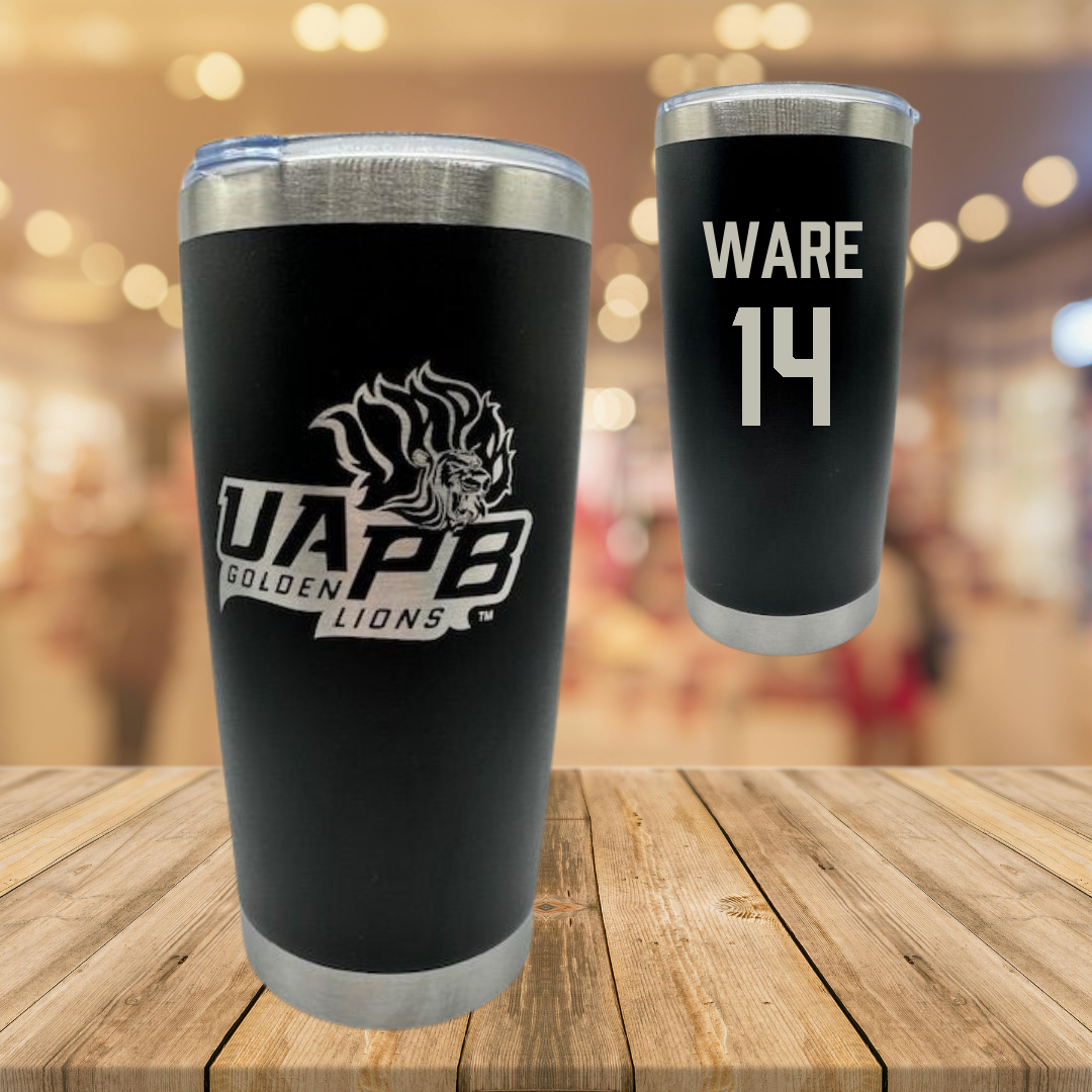 University of Arkansas-Pine Bluff Softball Black Stainless Steel Tumbler - #14 Naiyestlie Ware