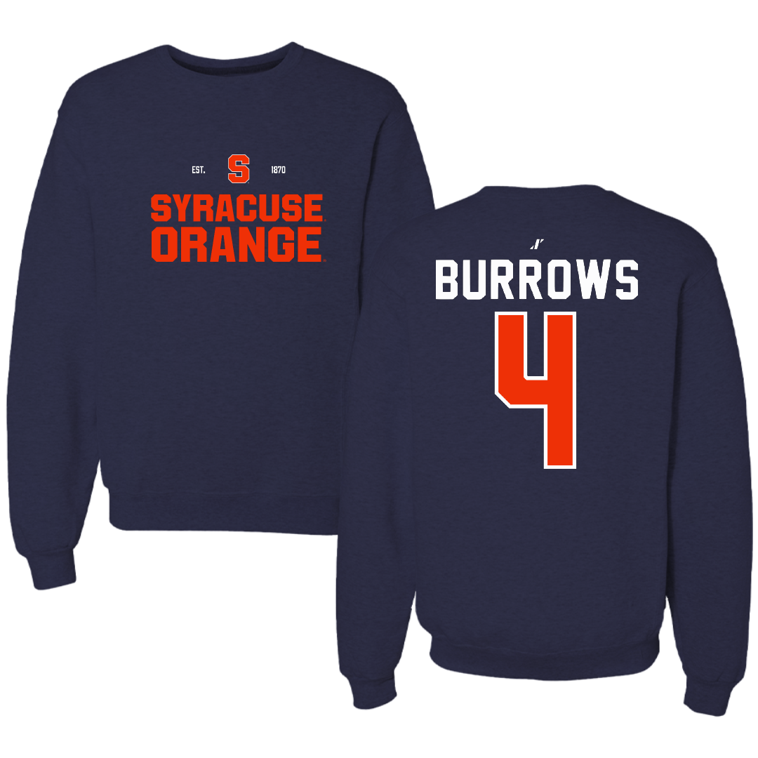 Syracuse University Basketball Navy General Crewneck - #4 Sophie Burrows