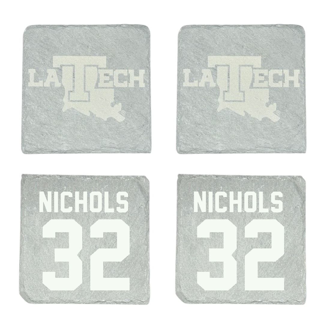 Louisiana Tech University Baseball Stone Coaster (4 Pack)  - #32 Luke Nichols