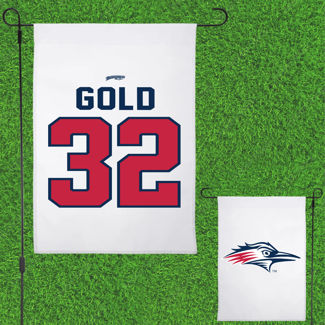 Metropolitan State University of Denver Soccer White Garden Flag - #32 Brooklyn Gold