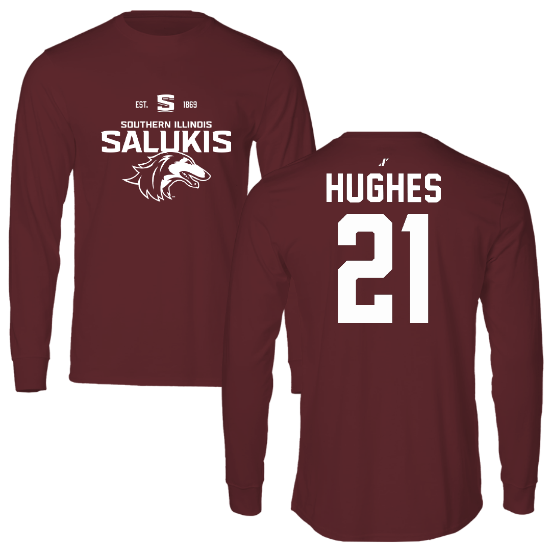 Southern Illinois University at Carbondale Basketball Maroon General Long Sleeve - #21 Seairra Hughes