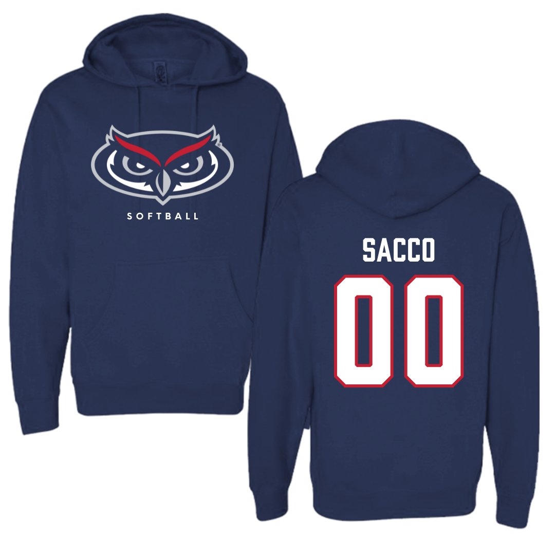 Florida Atlantic University Softball Navy Mascot Hoodie - #00 Gabby Sacco