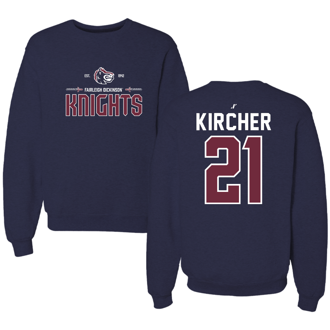 Fairleigh Dickinson University-Metropolitan Campus Volleyball Navy General Crewneck - #21 Gillian Kircher