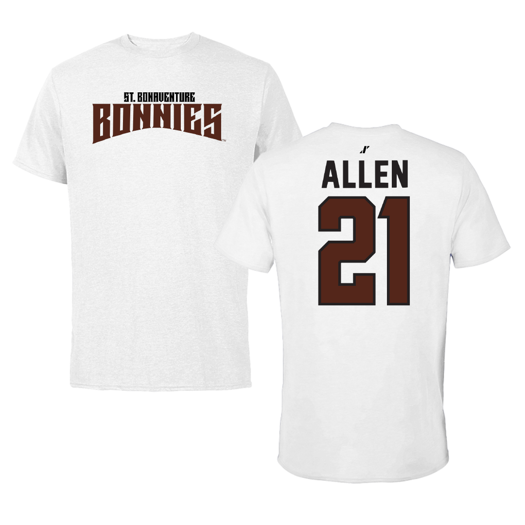 St. Bonaventure University Soccer White Classic Tee - #21 Olivia Allen
