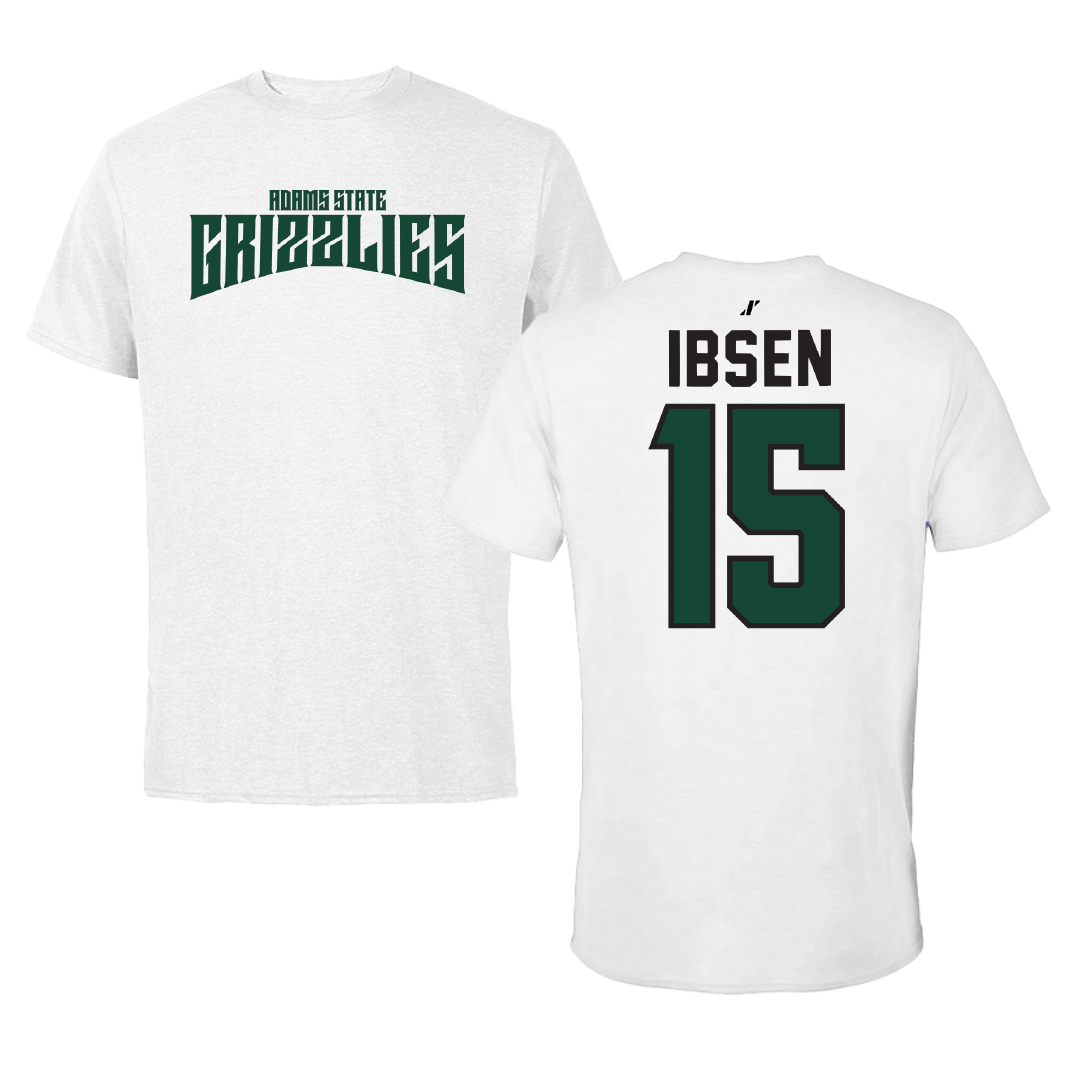 Adams State University Soccer White Classic Tee - #15 Emily Ibsen