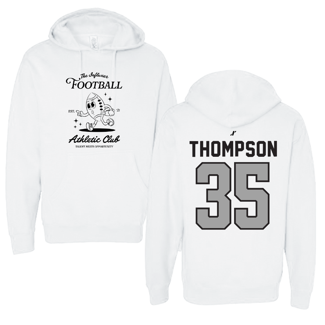 Football White Influxer Athletic Club Hoodie - #35 Aidan Thompson