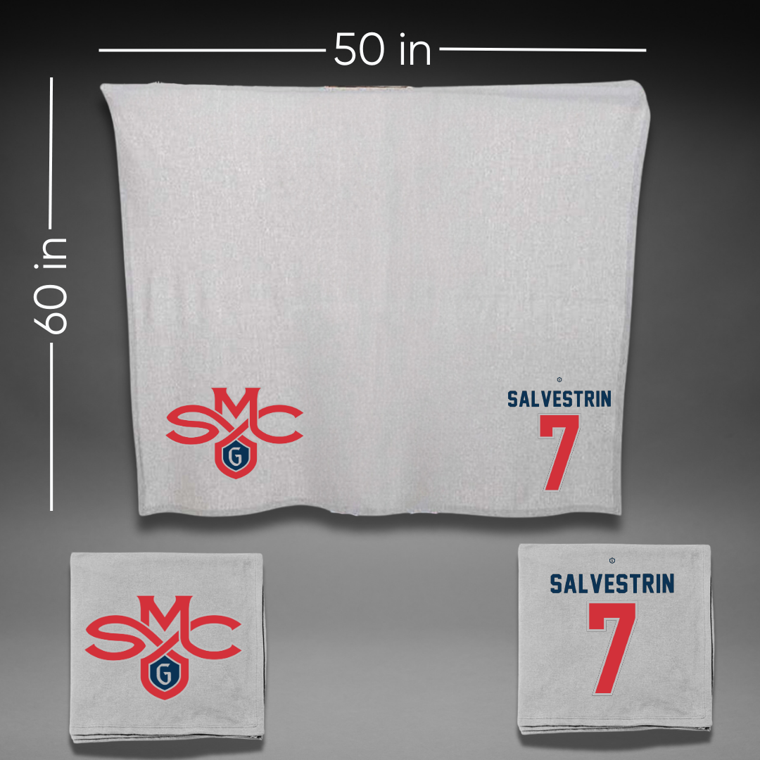 Saint Mary's College of California Soccer Gray Blanket - #7 Tessa Salvestrin