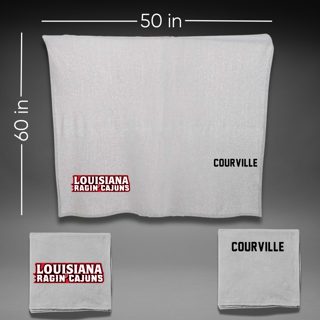 University of Louisiana at Lafayette TF and XC Gray Blanket - Juliana Courville
