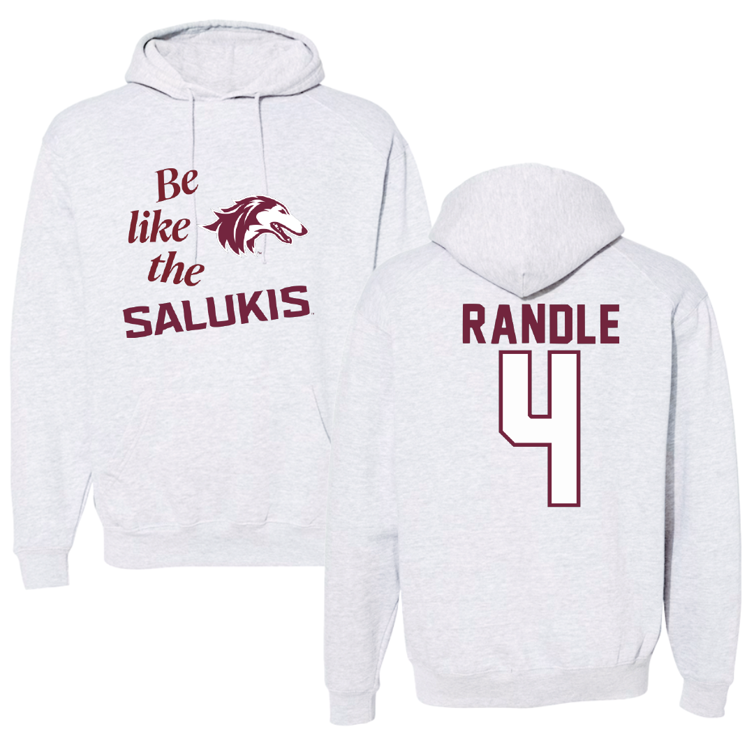 Southern Illinois University at Carbondale Basketball Light Gray Be Like Us Hoodie - #4 Laniah Randle