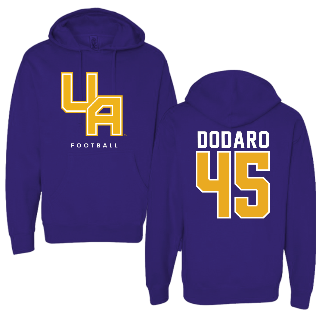 University at Albany Football Purple Hoodie - #45 John Dodaro