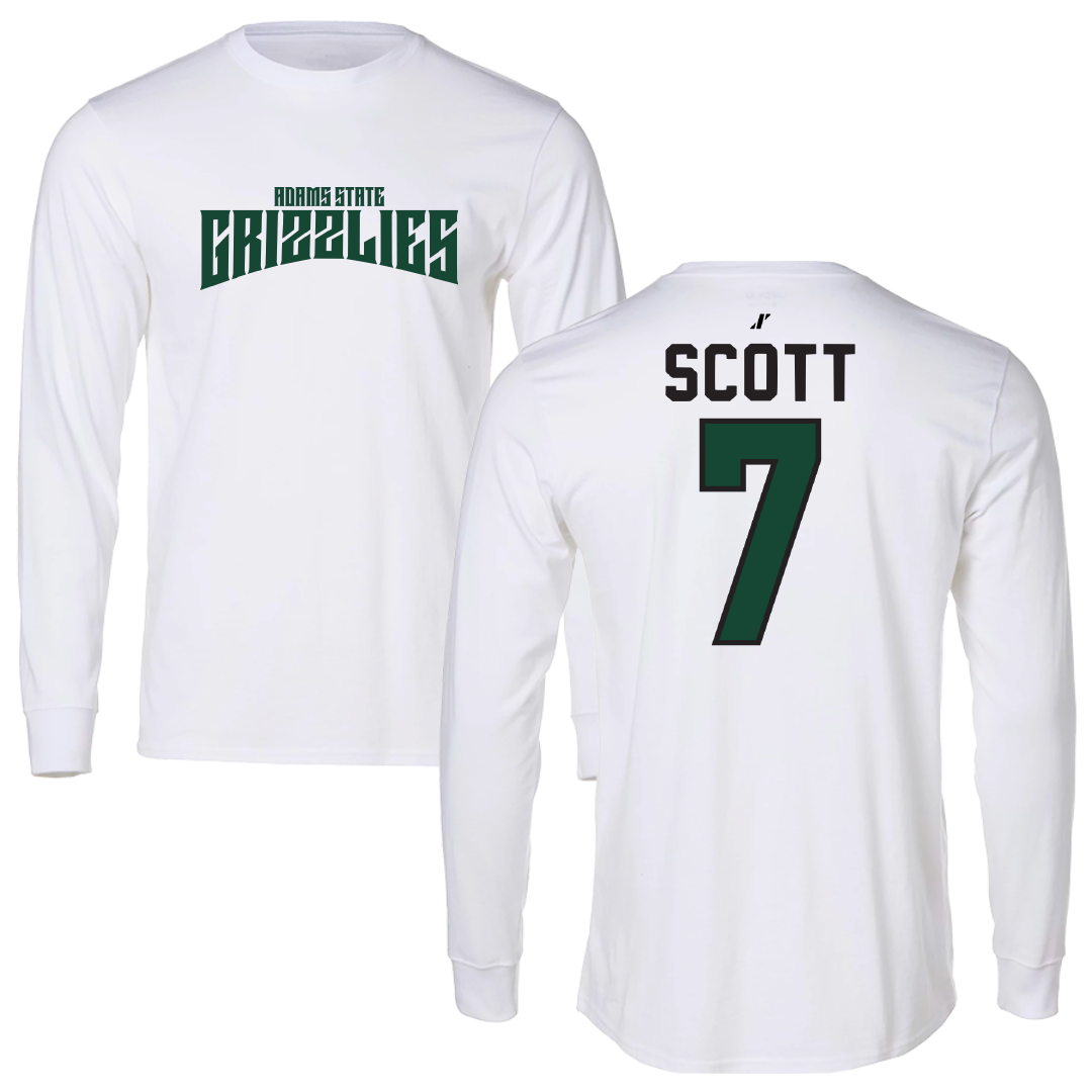 Adams State University Football White Classic Long Sleeve - #7 Jalen Scott