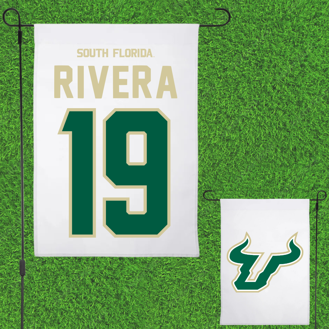 University of South Florida Softball White Garden Flag - #19 Alanah Rivera