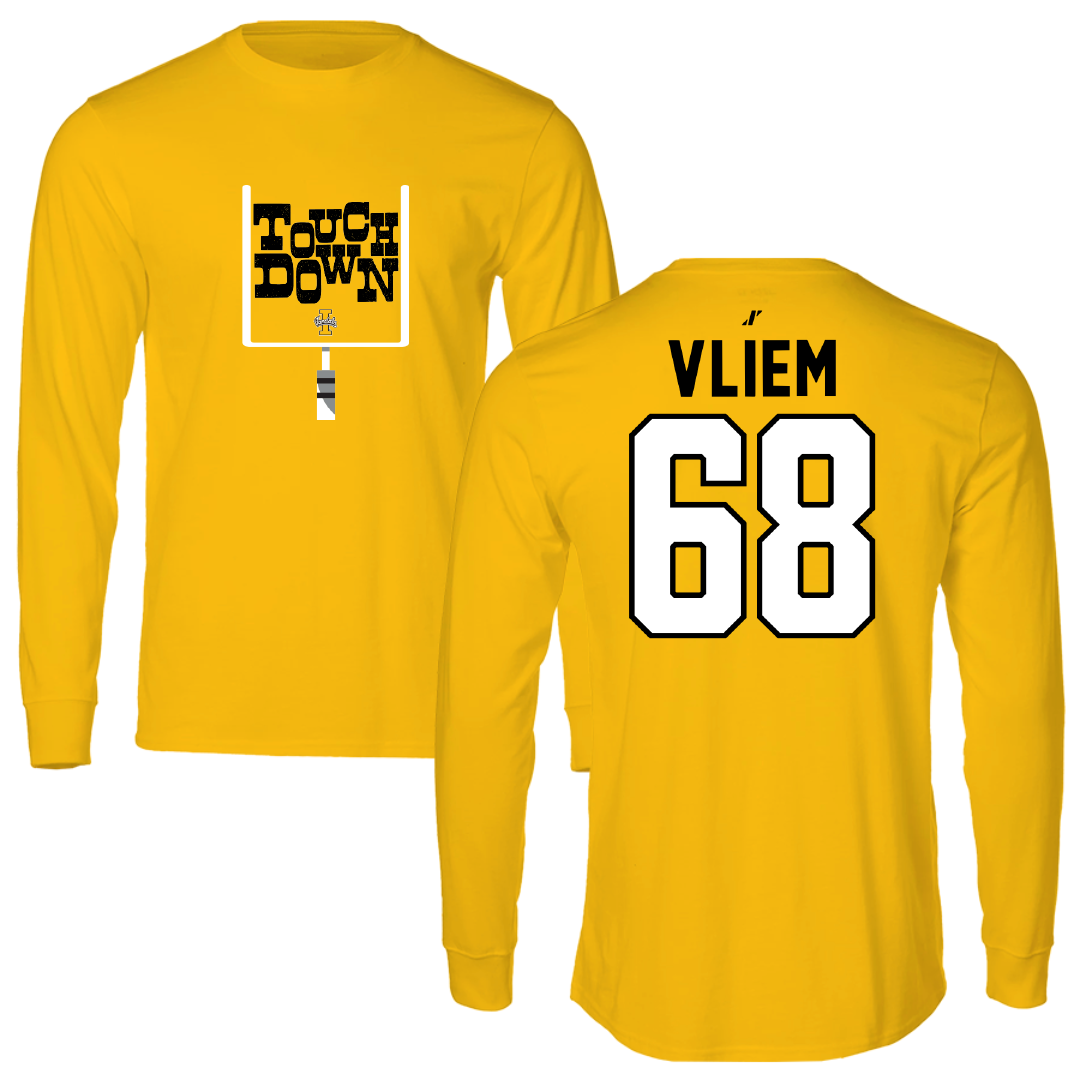 University of Idaho Football Gold Touchdown Performance Long Sleeve - #68 Charlie Vliem