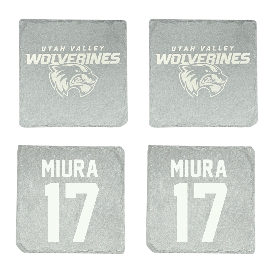 Utah Valley University Soccer Stone Coaster (4 Pack)  - #17 Ura Miura
