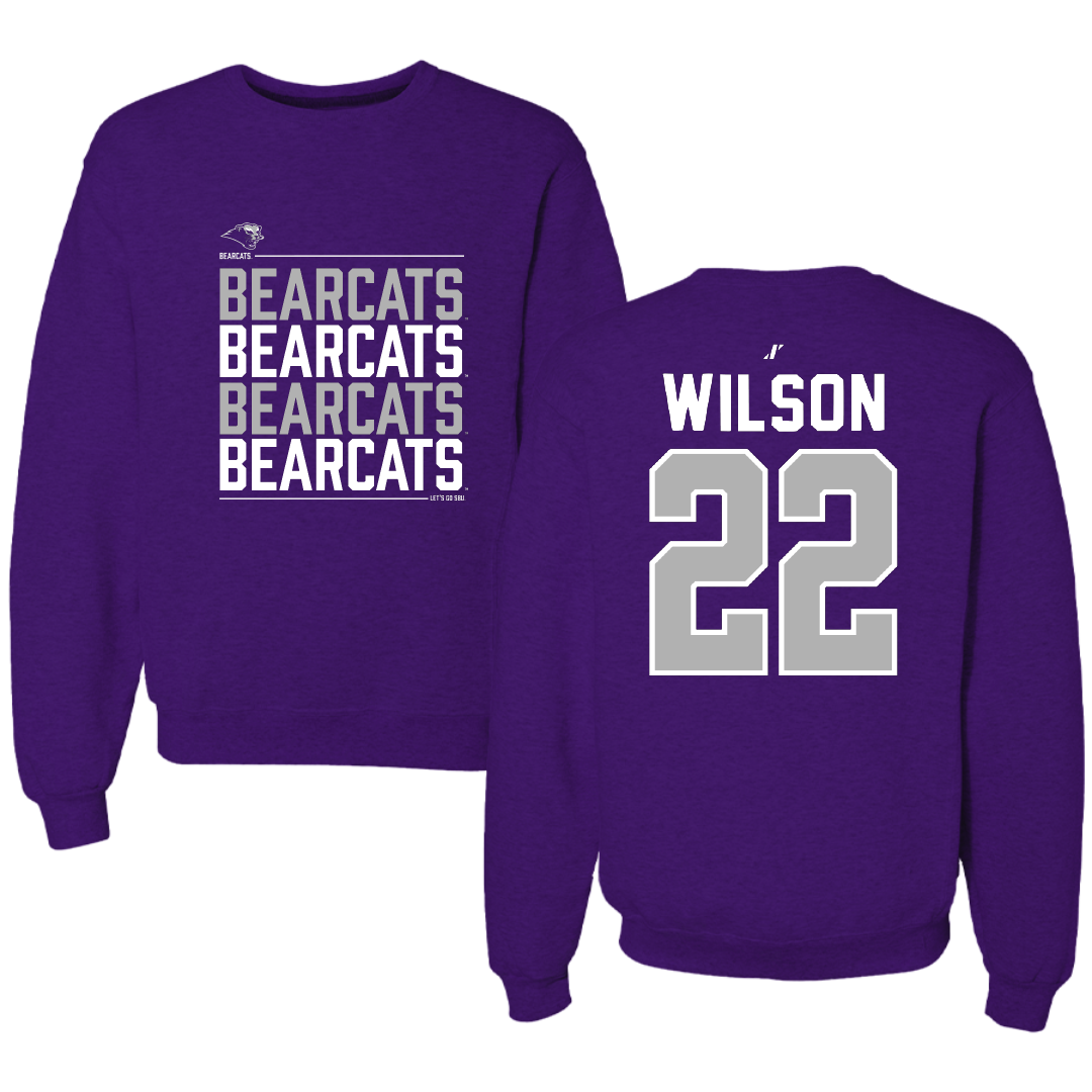 Southwest Baptist University Softball Purple General Crewneck - #22 Malea Wilson