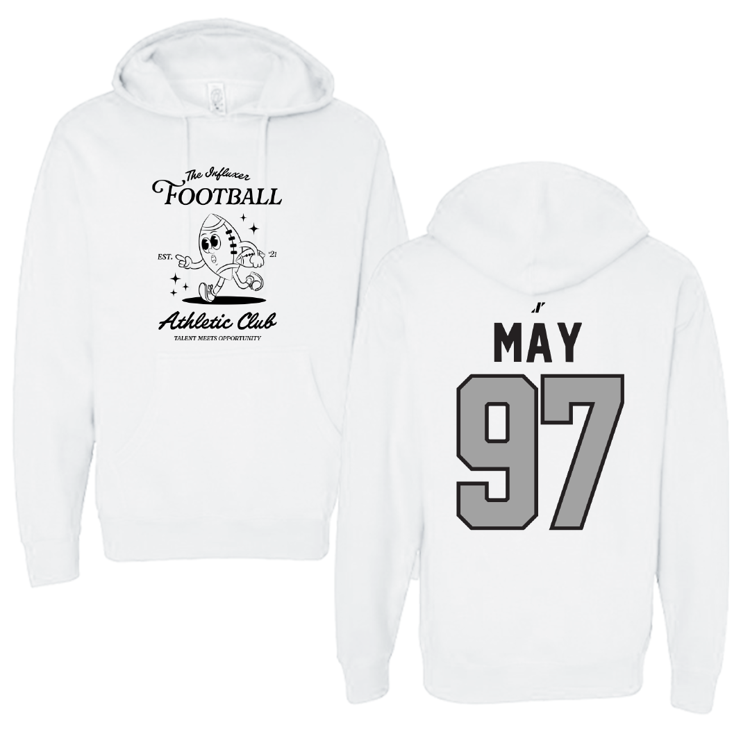Football White Influxer Athletic Club Hoodie - #97 Tariq May
